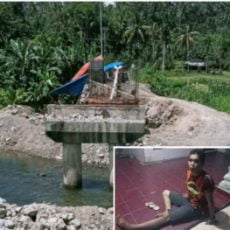 Proyek Rekontruksi Jembatan Pinjauan Makan  Korban, Pimpro Lepas Tanggung Jawab.