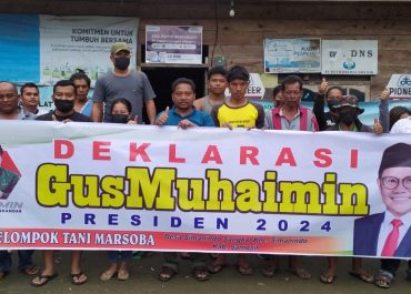 Dukungan Capres 2024 Terhadap Gus Imin Terus Mengalir, Warga Kawasan Danau Toba Gelar Deklarasi