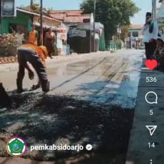 Kejanggalan Kegiatan Betonisasi Tropodo1, Di Upload Kominfo