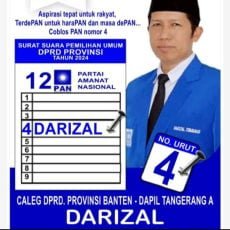 Coblos Darizal Chaniago 4 Dapil Tangerang A Calon DPRD Banten Dari PAN
