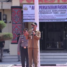 Persiapan F1H2O,Polres Toba Gelar Apel Gelar Pasukan,Begini Kata Bupati