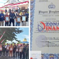 Kapolres Padang Pariaman Berikan Piagam Penghargaan Pada Wartawan di HUT Bhayangkara Ke 78 Termasuk Media ZonaDinamika