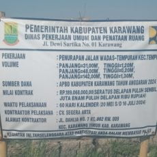 Pembangunan Turap Oleh CV SEGERA ARTA  di Tempuran, Diduga Bermain Kotor