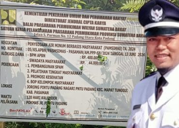 Proyek Pamsimas  di Wali Nagari Pintu Padang Diduga Keras Bermasalah