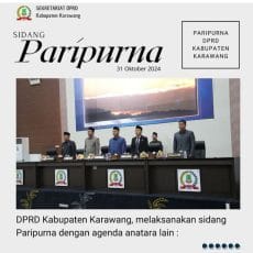 DPRD Kabupaten Karawang Laksanakan Sidang Paripurna