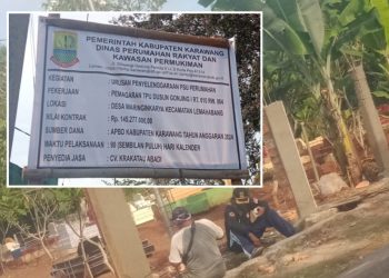 Pekerjaan Pemagaran TPU Kampung Gonjing Desa Waringin Karya Asal Asalan