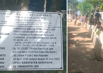 CV Timanginten Diduga Pakai U-ditch Tanpa SNI, Pemborongnya Oknum ASN PUPR Karawang