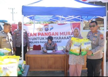 Kapolres Pasaman Barat Pimpin Penyaluran 31 Ton Beras SPHP