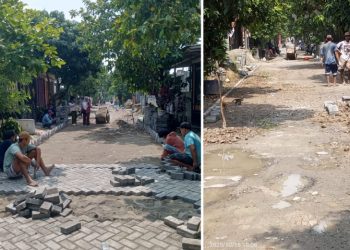 Pengerjaan Paving di Perumahan Flamboyan Diduga Tidak Sesuai Spesifikasi