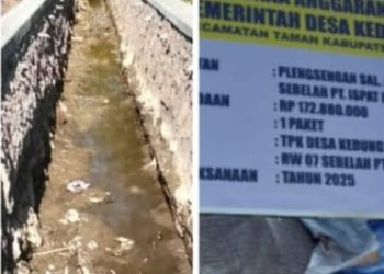 Pembangunan Plengsengan Saluran Air Pemdes Kedungturi Mencurigakan