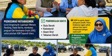 Tenaga Medis di Puskesmas Hutabaginda Cek Kesehatan ASN Taput