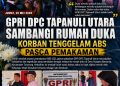 GPRI DPC Taput Sambangi Rumah Duka Korban Tenggelam ABS Pasca Pemakaman