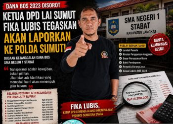 LAI: Dugaan Rekayasa BKU Dana BOS di SMAN 1 Stabat Langkat
