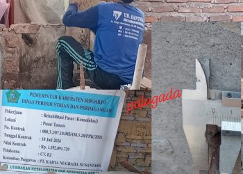 Kecurangan Konsultan Pengawas Rehab Pasar Taman Senilai 1.5M, Kabid Pasar Disperindag, Tutup Mata
