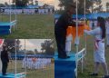 Penurunan Bendera HUT RI ke-81 Silaen Dipimpin Danramil, Ibu Camat Lambok Silaen Hadiri Bersama Pelajar, Guru, dan Kepala Desa