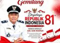Kepala Desa Cikuya, Kec Solear Menguncapkan HUT RI ke 81